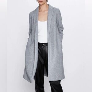Zara Open Front Gray Coat